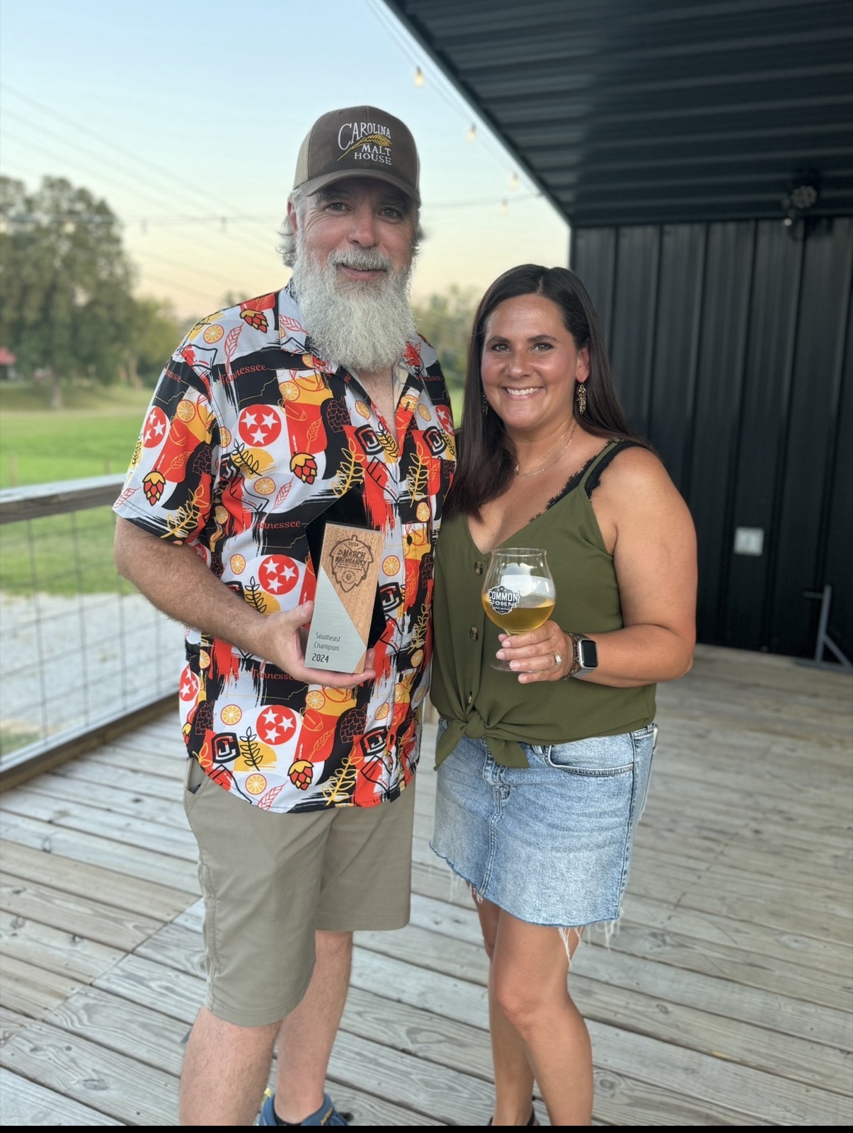 LeBron Haggard, CEO & Director of Liquid R&D at Common John Brewing Co., with his wife Angela.